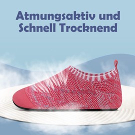 Kyopp Slippers Children's Gym Slippers Girls Slippers Boys Non-Slip Lightweight Slippers Children's Slippers Breathable Soft Summer / Winter, Grey / pink, 26/27 UK