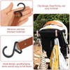 Pack of 15 S Hooks with Leather Loop, 12.5 x