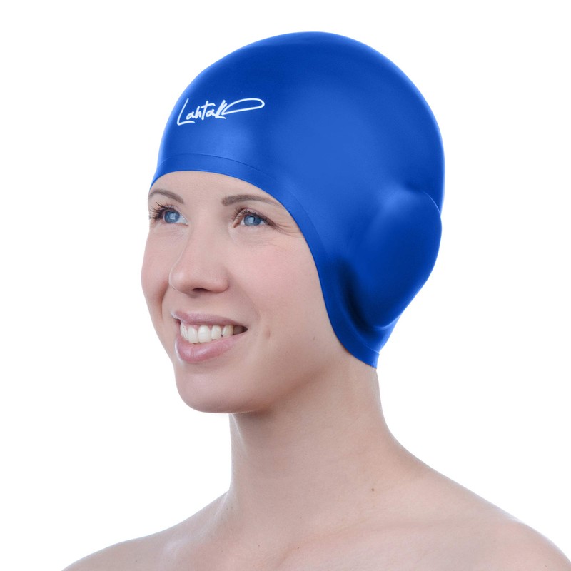 スイムキャップ 耳保護 3D - 水泳キャップ レディース メンズ - シリコンスイムキャップ 防水