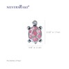 Silvershake Pink Mother of Pearl 925 Sterling Silver Turtle Post