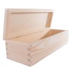 Wooden Oblong Rectangular Lidded Box | 30 x 14 x