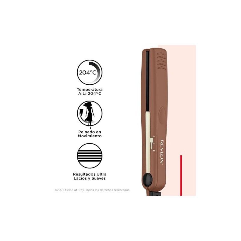 Revlon Alaciadora de Ceramica de 1 (2.54 cm) 2 Accesorios