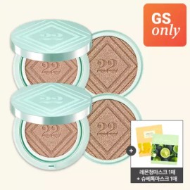 Jo Seong Ah [GS단독]조성아 대왕쿠션 바다앰플 더블세트(본품2+리필2) + 마스크 2매 [1호 라이트베이지 (본품2+리필2)] [GS Exclusive] Jo Seong-ah King Cushion Sea Ampoule Double Set (2 Main Products + 2 Refills) + 2 Masks [No. 1 Light Beige (2 Main Products + 2 Refills)]