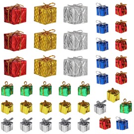 Orgrimmar 39 PCS Miniature Gift Boxes Small Ornament Gift Box DIY Accessories Christmas Tree Ornaments Pendant Decoration (39)