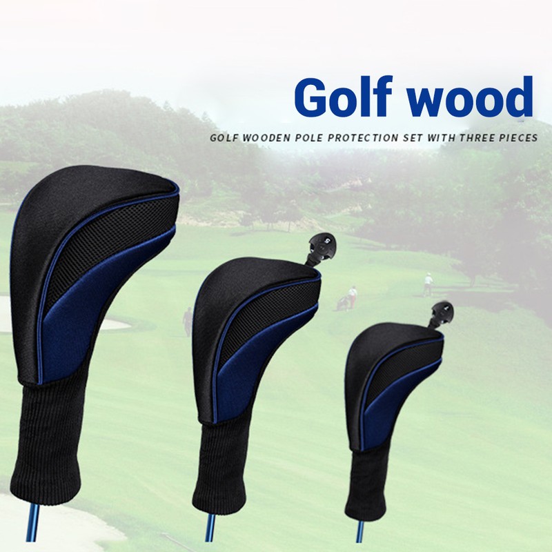 3Pcs Club Head Covers Set 1 3 5 Fairway Wood