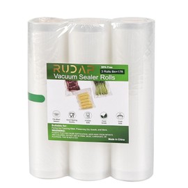 Vacuum Sealer Bags 3 Rolls 8″x16′ for Food Saver, Seal a Meal, Commercial Grade, BPA Free, Heavy Duty, Great for vac storage, Meal Prep or Sous Vide