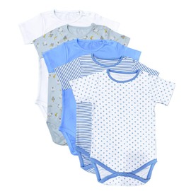 NIYS Unisex Bodysuits Shortsleeved Comfortable Soft 100% Cotton Vests for 0 to 24 Months Baby Boys and Girls (Colour 8, 18-24M)