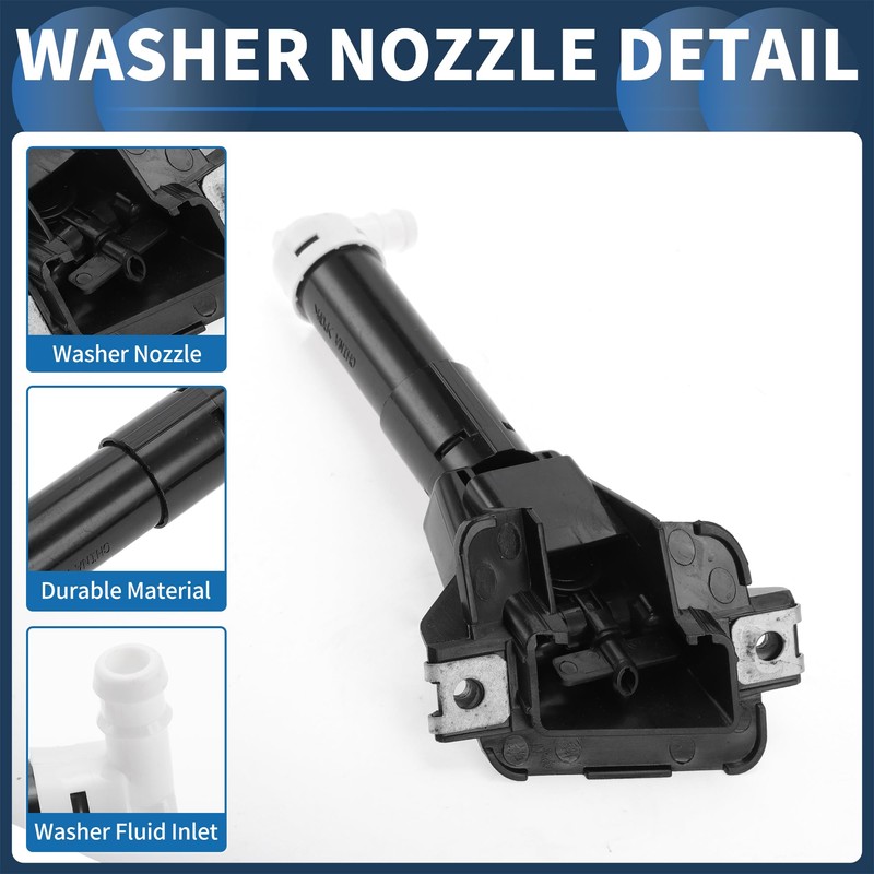 INFINAUTO Headlight Washer Nozzle Front Driver Side Headlight Headlamp Washer
