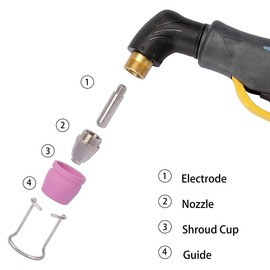 CONGNI 100pcs SG-55 AG-60P WSD-60 Plasma Cutter Consumables，Plasma Cutter Cutting Torch Tip Nozzles Consumables Kit