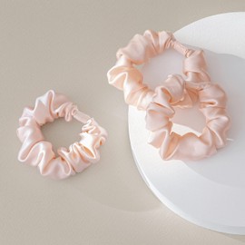 Sleep&Glow Large Silk Hair Scrunchies – Healthy and Shiny Hair – 100% Natural 19mm Grade 6A Mulberry Silk