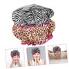 Baluue 2pcs Double Layer Waterproof Shower Cap Shower Cap for