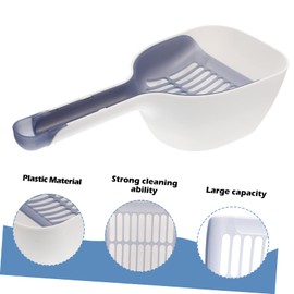 BESPORTBLE 1 Set Cat Litter Shovel Feeder Cat Litter Scoop Kitten Scoop Cat Litter Boxes Post Nip Cat Bowl Filters Clumping Water Dish for Cats Pet Paw Cat Litter Cat Stand Plastic Blue
