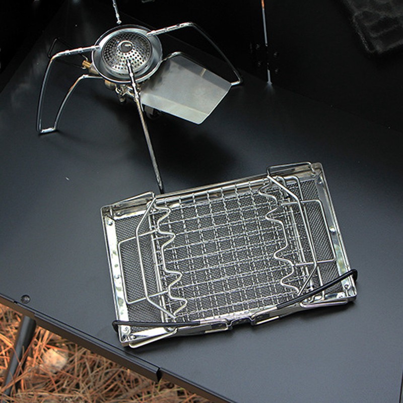 Camp Stove Toaster Stainless Steel Foldable Portable Camp Stove Toaster