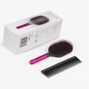 Paddle Hair Brush Set with Detangling Comb 4 Colors Gray 2ea