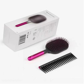 Paddle Hair Brush Set with Detangling Comb 4 Colors Gray 2ea