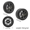 keeda 4Pack Rubber Tires and Wheels, Suitable for Losi Micro