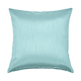 Creative Faux Silk Solid Euro Sham / Pillow Cover 26 by 26 - Aqua