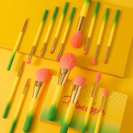 Docolor Set 16 Brochas Ojos + Rostro Pineapple Piña Original