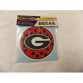 Georgia Bulldogs (G) Polka Dots Decal (4 1/4)