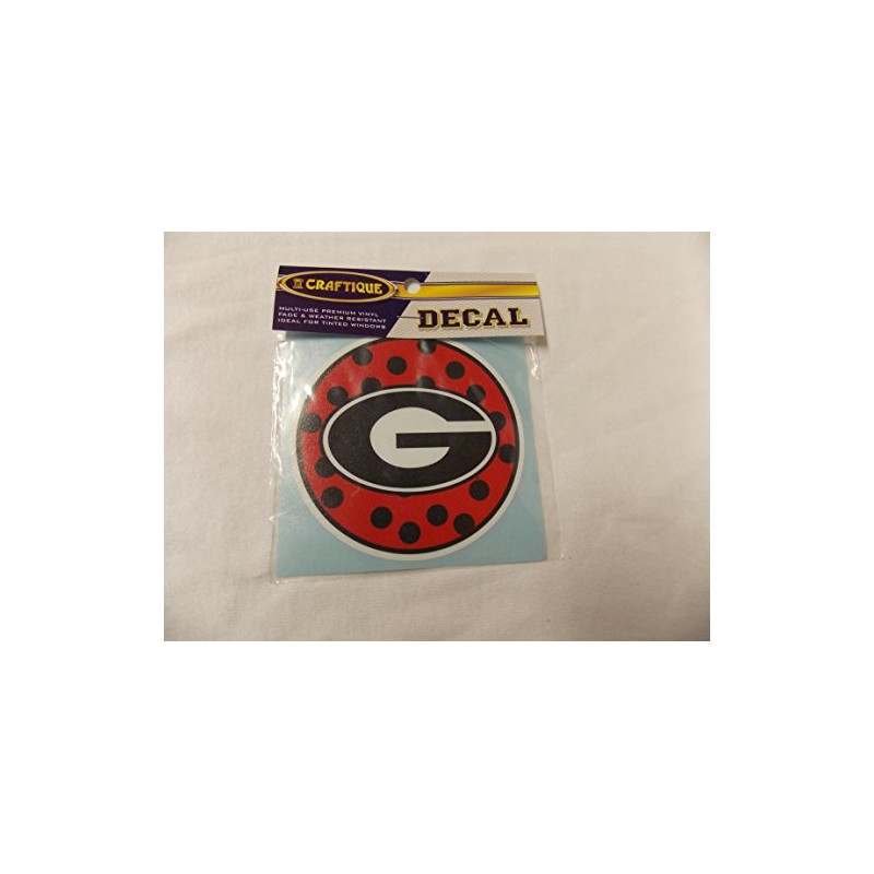 Georgia Bulldogs (G) Polka Dots Decal (4 1/4)