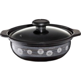 Takagi Metal Double Handed Pot, Easy to Clean, Tabletop Pot, Enamel, Induction Compatible, 7.1 inches (18 cm), Ajiwai Pot, Earthpot-style, Yayoi HA-Y18N