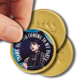 x35 Wednesday - Addams Family Thank You for Coming to My Party Stickers Labels Birthdays Parties