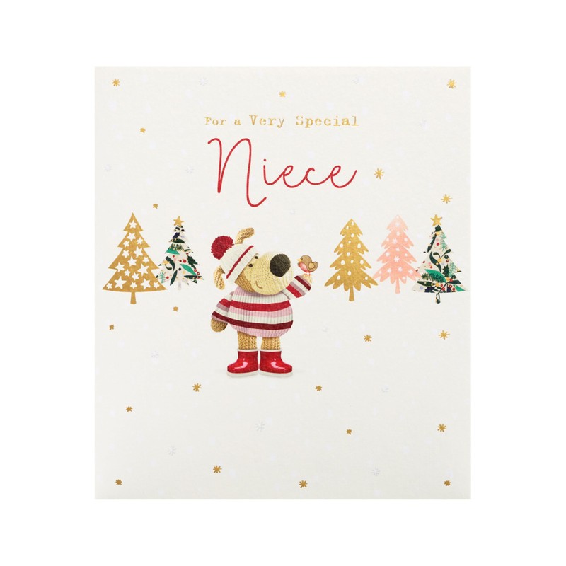Boofle Christmas Card for Niece - Cute Design