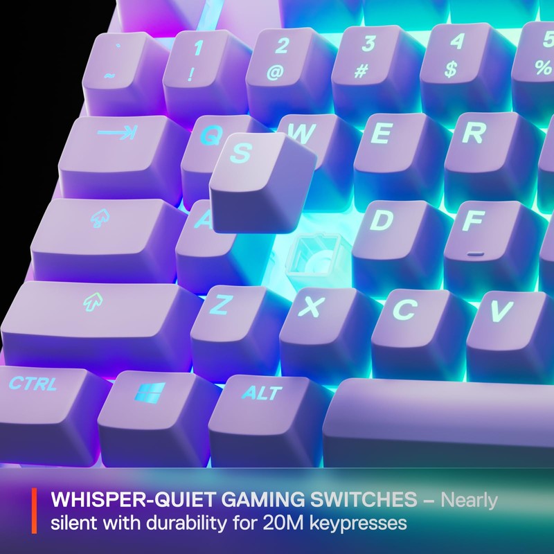 SteelSeries Apex 3 TKL Lavender RGB Gaming Keyboard — Tenkeyless