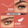 Eyebrow Pencil And Eyebrow Gel Clear, 2 In 1 Microblading