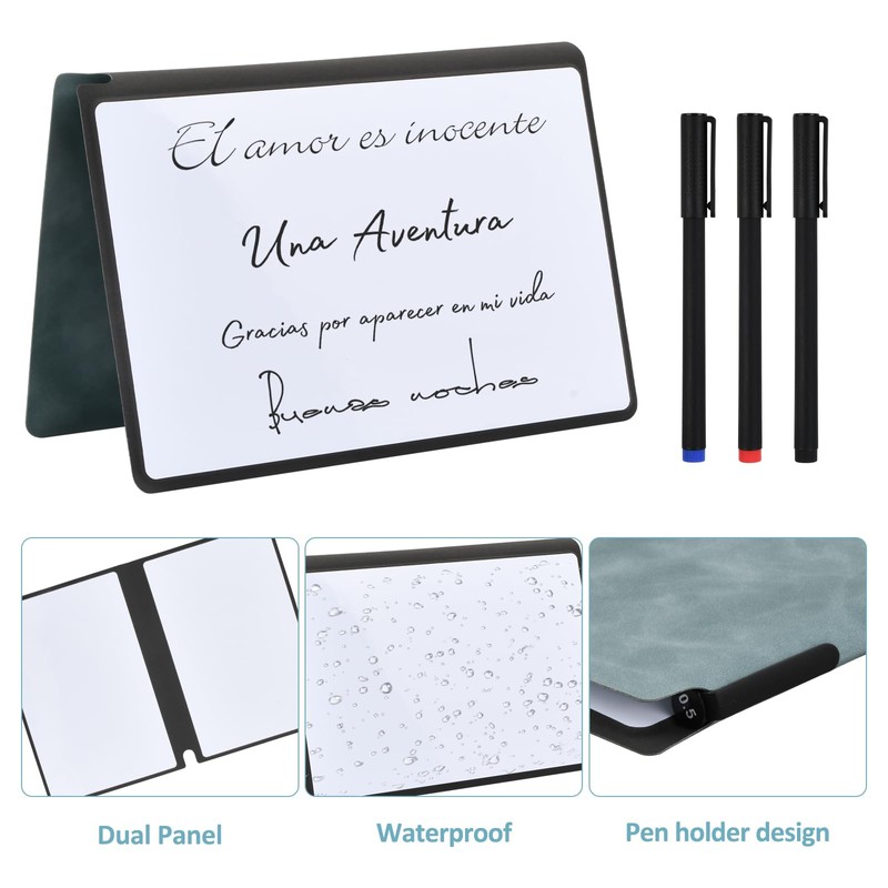 Whiteboard Small A5 A4, White Board with 3 Markers, Eraser