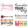 WICVIC 6 Pcs Remember Your Why Sticker Pack Mental Health Vinyl Decals Motivational Stickers Laptop Water Bottle Luggage Tablet Guitar Skateboard Birthday Christmas Gifts for Teens Adults
