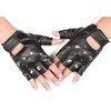 Studded Fingerless Gloves Dance Performance Gloves Costume