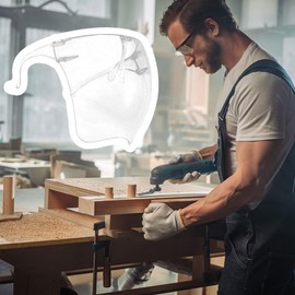 Full Face Shield,Anti-Fog Safety Goggles for Adults | High-Definition Protective Facial Cover Anti-Fog Eye Protection for Painting, Construction & Mowing