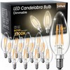TJOY LED Candelabra Bulbs Dimmable, 60W Equivalent Chandelier Light Bulb,