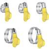 25 PCS Adjustable Handle Hose Clamps,Stainless Steel Pipe Clamps