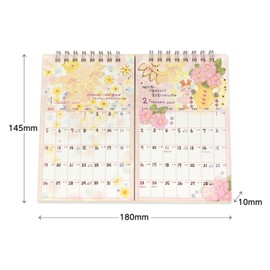 CL95671 Mon 2025 Calendar Desktop 2 Months Close Pin