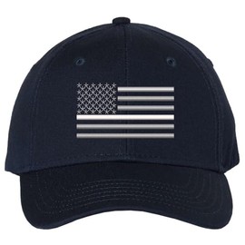 Army Universe Thin White Line USA Flag Hat American Flag Baseball Cap | Support EMS EMT & First Responders (Navy)