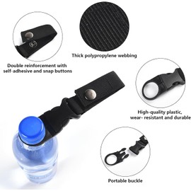 Heanvmyss Water Bottle Buckle,3 Pieces Webbing Water Bottle Holder Straps,Hanging Water Bottle Clip,Portable Outdoor Water Cup Hanging Buckle for Hiking Camping Traveling Mountain Climbers(3 Color)