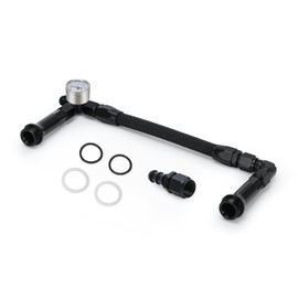 PQY 4150 Braided Fuel Line AN6 Dual Feed Fuel Line With Pressure Gauge for Holley 4150 Based Carburetor