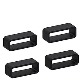 g24 4Packs 18mm 20mm 22mm 23mm 24mm 26mm 28mm 30mm 32mm Black Rubber Replacement Watch Strap Band Keeper Holder Retainer Loops, 28 mm, Modern