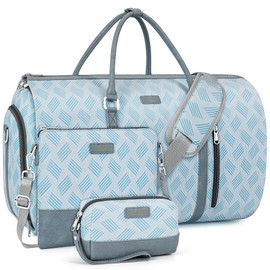 Convertible Garment Duffel Bag for Travel - Carry On Garment Bags With Toiletry Bag Large Weekender Bag for Men Women 2 in 1 Hanging Suitcase Suit Travel Duffel Overnight Bags 4pcs Set