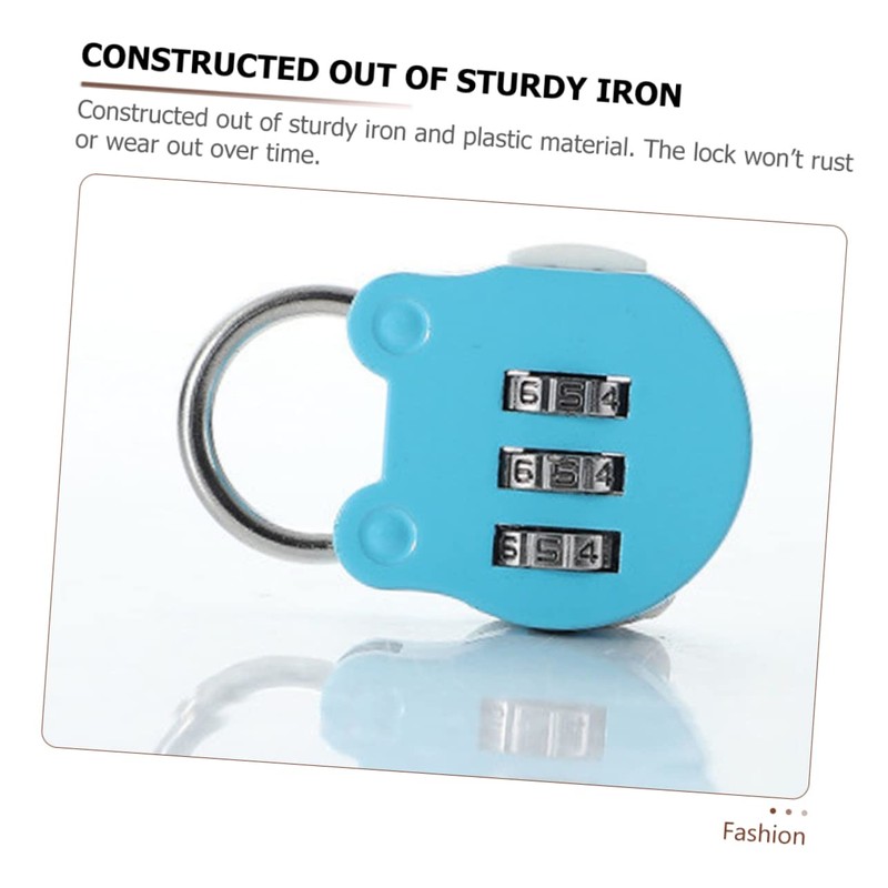 STOBOK 5pcs Mini Cartoon Combination Padlocks Locking Accessory for Gym