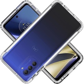 Koucfum Compatible Moto G52 4G Case, Clear, Moto G52, Transparent TPU Cover, Lightweight, Shock Absorption, Scratch Prevention, Portable, Convenient, Anti-Slip, Beautiful, Anti-Yellowing, Clear Cover