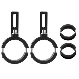Biqing 2PCS Motorcycle Spotlights Mounting Brackets,Aluminium Front Fork Tube Clamp Mounting Bracket Extension Holder Fit 1.4-2 Inch Roll Bar(36mm-54mm)