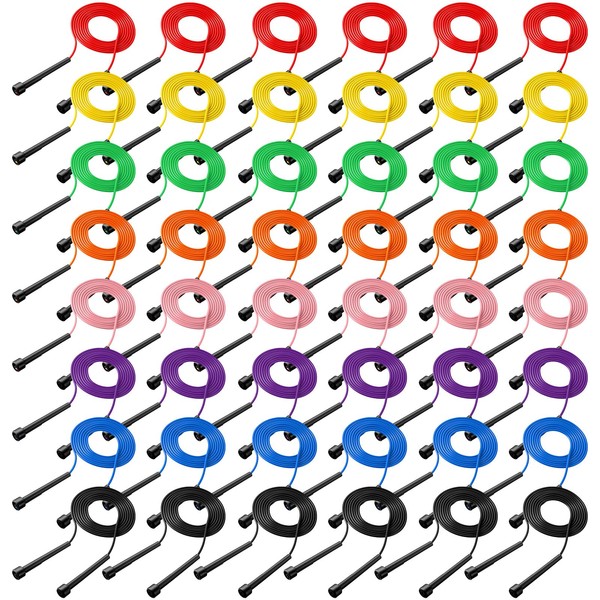 Silipull 72 Pcs PVC Jump Ropes for Fitness 9.2 ft