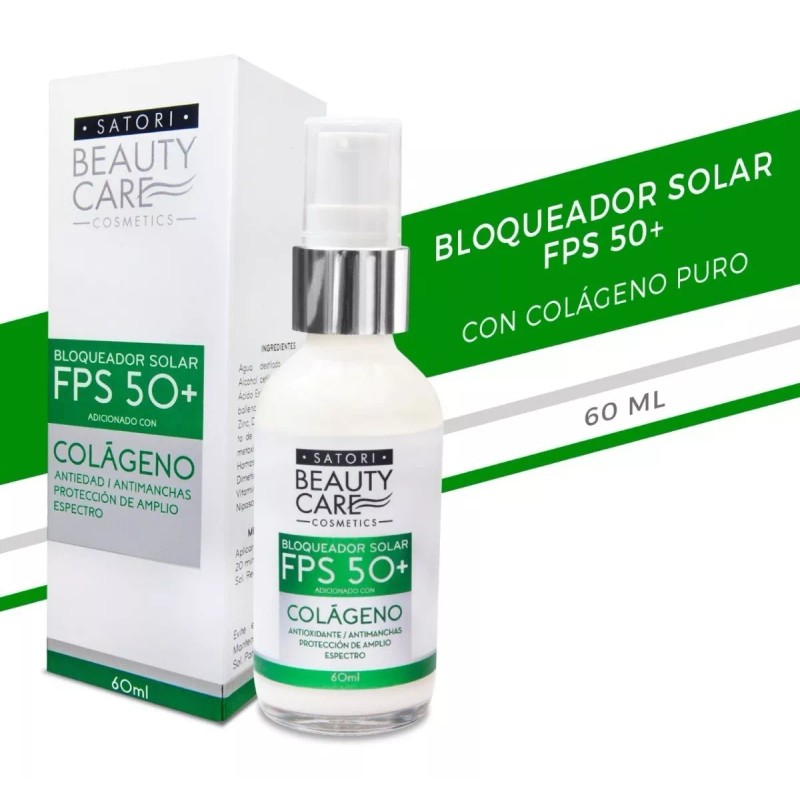 Beauty Care Kit 3pzs Bloqueador Solar Fps50+ Colágeno Satori Beauty