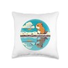Groundhog Day Reflection Forecast Prediction Adorable Ground Throw Pillow