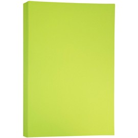 JAM PAPER Ledger Matte 24lb Paper - 90 gsm - 11 x 17 Tabloid - Ultra Lime Green - 100 Sheets/Pack
