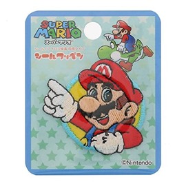 稲垣服飾 スーパー マリオ シール ワッペン マリオ シール ・ アイロン 両用 接着 MRS007
