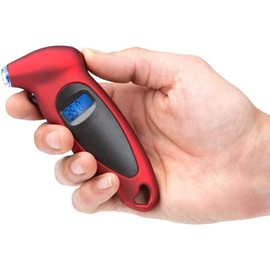 AIMALL Digital LCD Tyre Air Pressure Tester, Auto Truck Motorcycle Tire Gauge with Lighted Nozzle, Ergonomic Design for Accurate Pressure Measurement
